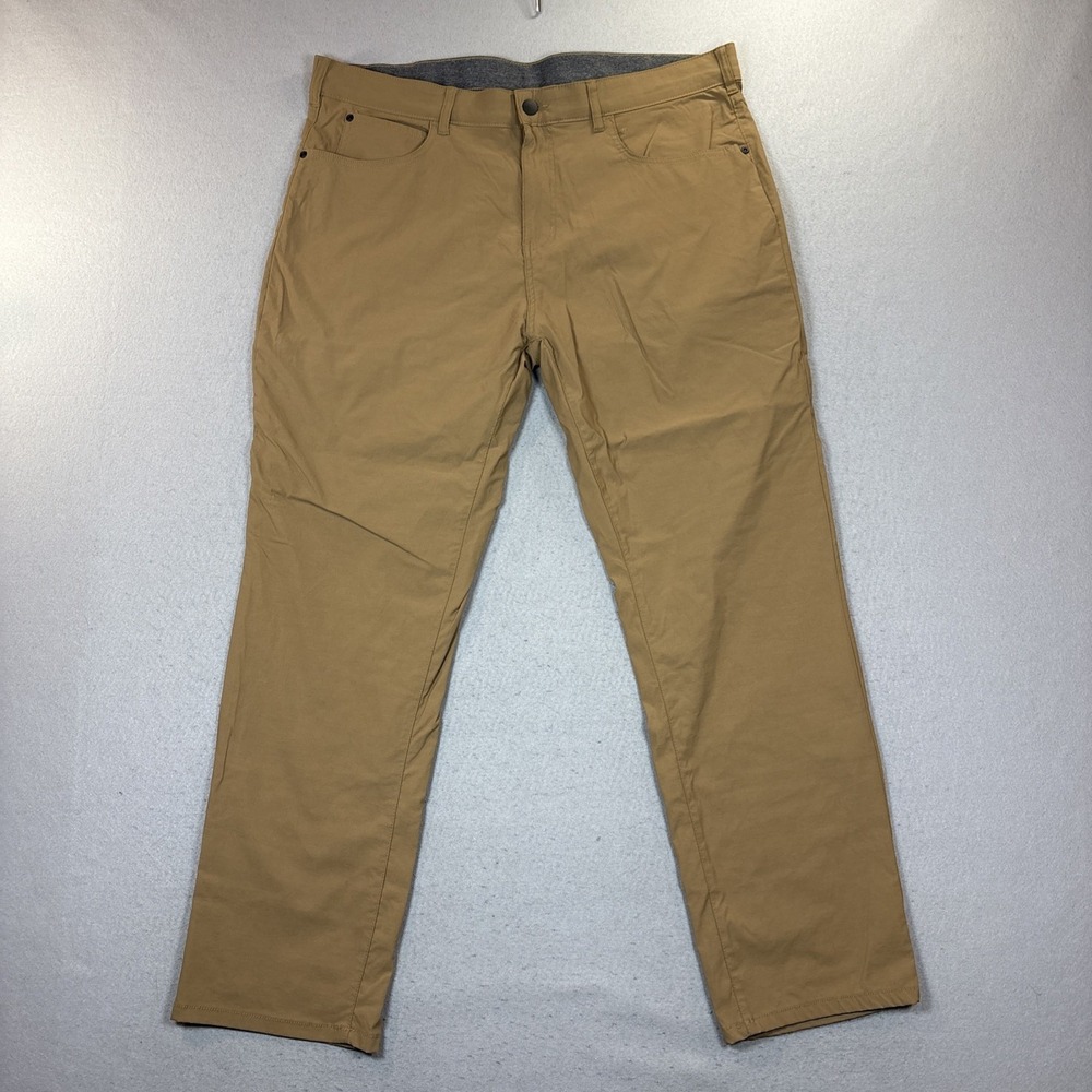 Members Mark Denali Straight Fit Pants Men 40x32 Brown Stretchable